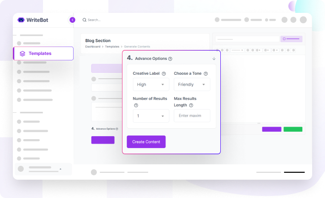 Select Advance Option & Generate